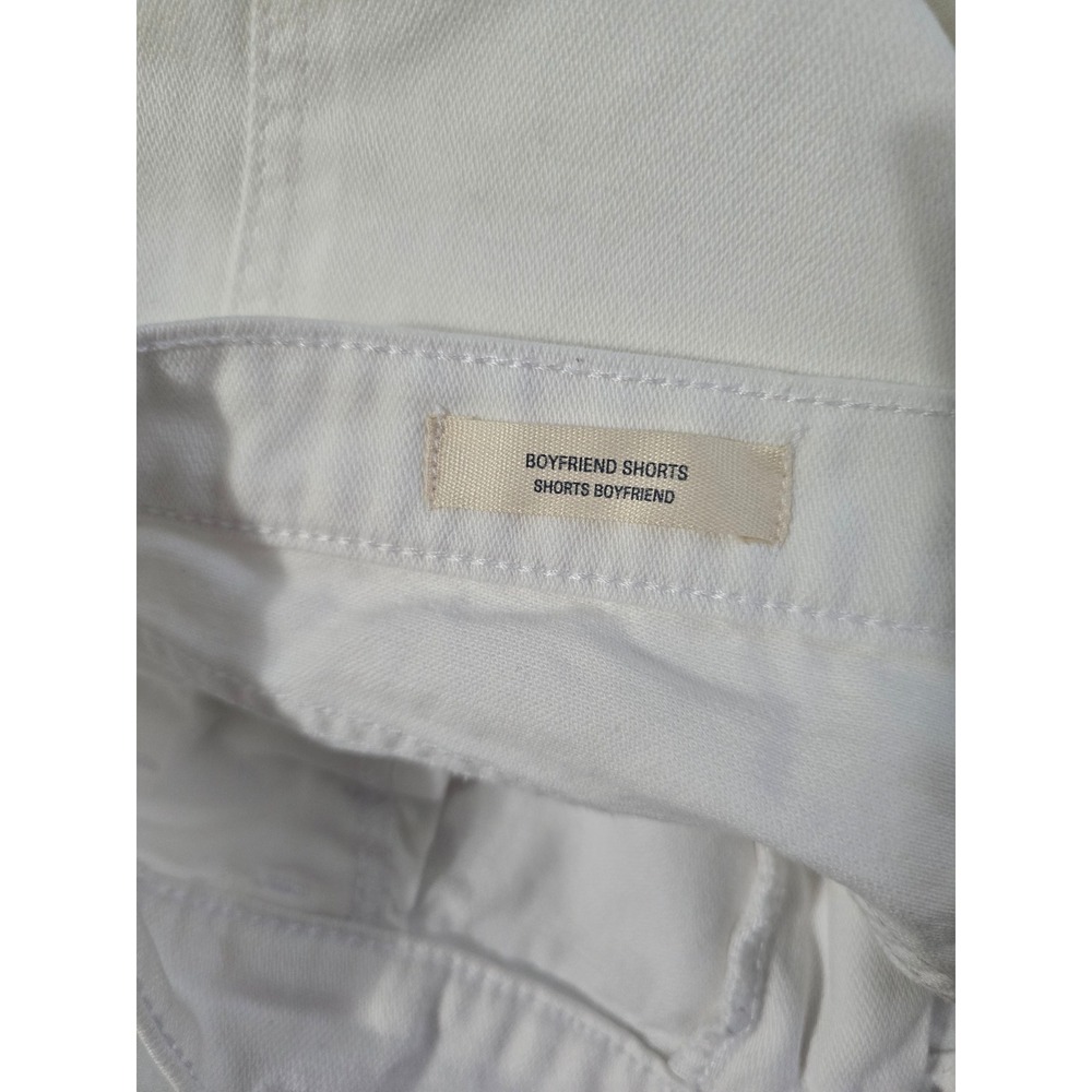Universal Thread White Denim Boyfriend Shorts Size 4 High Rise Frayed Raw Hem - Picture 12 of 14